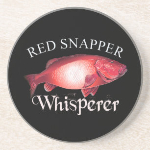 Red Snapper Whisperer Dark Zandsteen Onderzetter