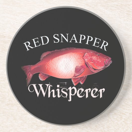 Red Snapper Whisperer Dark Zandsteen Onderzetter (Voorkant)