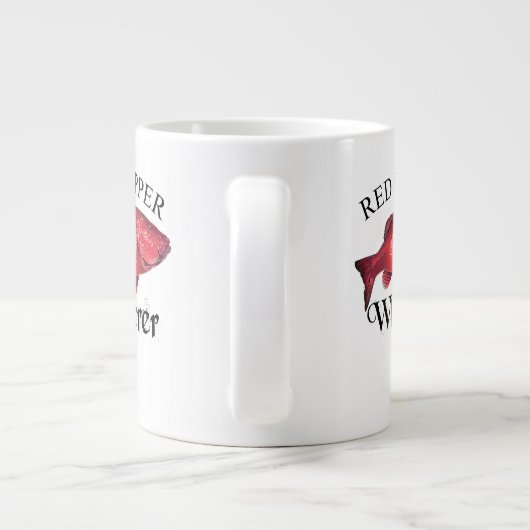 Red Snapper Whisperer Light Grote Koffiekop (Achterkant)