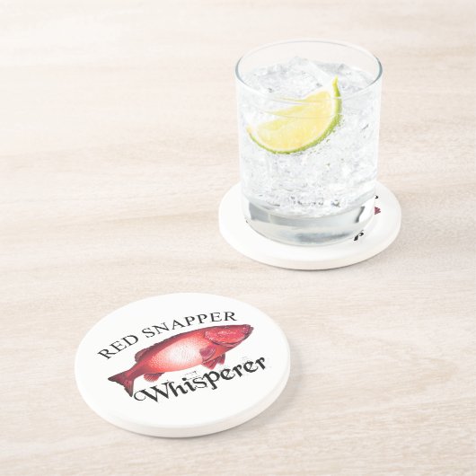 Red Snapper Whisperer Light Zandsteen Onderzetter (Zijkant)