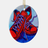 Red Sneakers Twee Keramisch Ornament (Rechts)