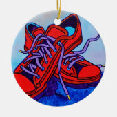 Red Sneakers Twee Keramisch Ornament (Voorkant)