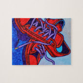 Red Sneakers Twee Legpuzzel (Horizontaal)