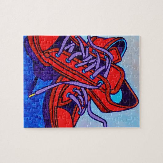 Red Sneakers Twee Legpuzzel (Horizontaal)