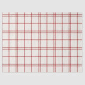 Red Snow Christmas Plaid Tissuepapier (Voorkant)