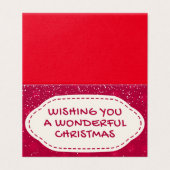 Red Snow Design 25-pak kerstkaarten Kaart (Buitenkant ongevouwen)