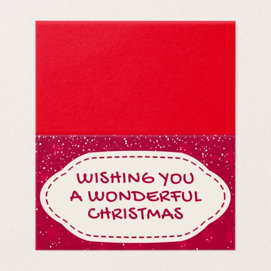 Red Snow Design 25-pak kerstkaarten Kaart (Buitenkant ongevouwen)