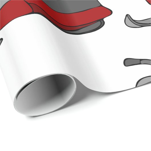 Red Snow Mobile Cadeaupapier (Rol Hoek)