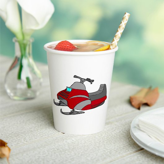 Red Snow Mobile Papieren Bekers