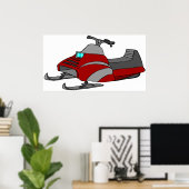 Red Snow Mobile Poster (Thuiskantoor)