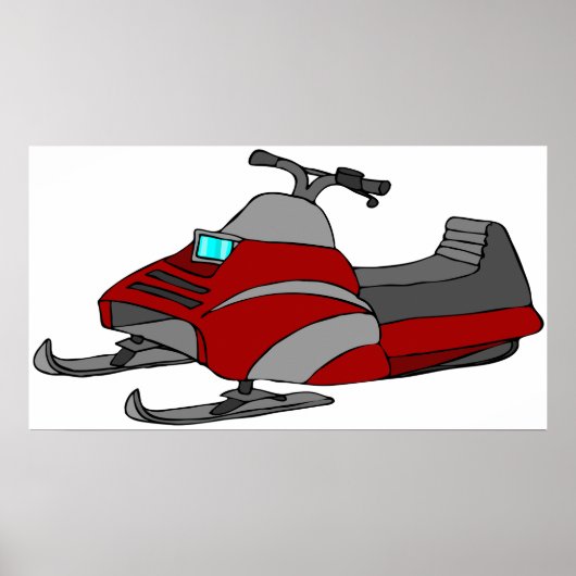 Red Snow Mobile Poster (Voorkant)