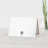 Red Snow on White Canvas Design Christmas Card Bedankkaart (Achterkant)