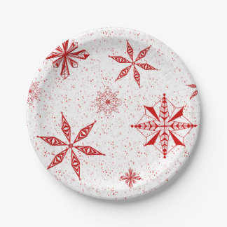 Red Snow on White Canvas  Papieren Bordje