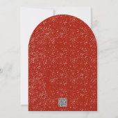 Red Snow op White Wreath Holiday Invitation Kaart (Achterkant)