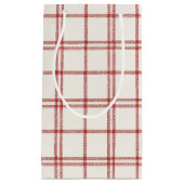 Red Snow Trail Christmas Plaid Klein Cadeauzakje (Voorkant)