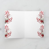 Red Snow Wereldbol Prettige feestdagen | Kerstmis  Bedankkaart (Binnen)