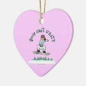 Red Snowboarder Keramisch Ornament (Links)