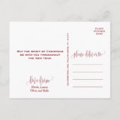 Red Snowflake | 3 Fotokerstmis Feestdagenkaart (Achterkant)