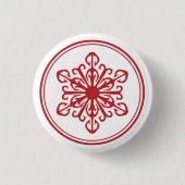 Red Snowflake Button (Voorkant)