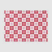 Red Snowflake Checkered Pattern kerstfeestdag Tissuepapier (Voorkant)