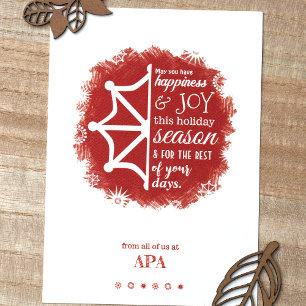 Red Snowflake Company Holiday Kaart