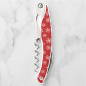 Red Snowflake Corkschroef Kurkentrekker (Voorkant)