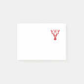 Red Snowflake Deer Holiday Partij Post-it® Notes (Voorkant)