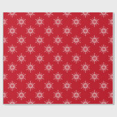 Red Snowflake Delight Cadeaupapier (Vlak)