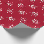 Red Snowflake Delight Cadeaupapier (Hoek)