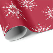 Red Snowflake Delight Cadeaupapier (Rol Hoek)