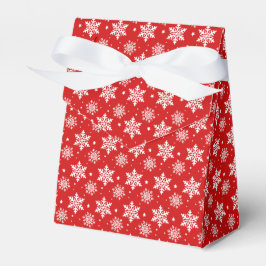 Red Snowflake Favor Box Bedankdoosjes