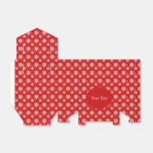 Red Snowflake Favor Box met persoonlijke vermeldin Bedankdoosjes (Uitgevouwen)