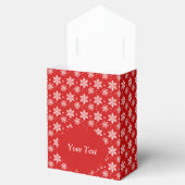 Red Snowflake Favor Box met persoonlijke vermeldin Bedankdoosjes (Geopend)