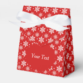 Red Snowflake Favor Box met persoonlijke vermeldin Bedankdoosjes
