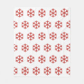 Red Snowflake Fleece Blanket (Voorkant)