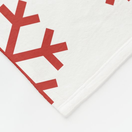 Red Snowflake Fleece Blanket (Hoek)