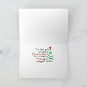 Red Snowflake Foto Believe Kerstmis Kaart (Binnen)