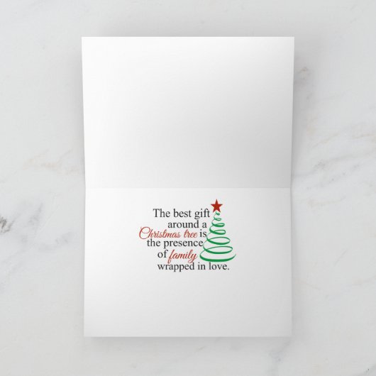 Red Snowflake Foto Believe Kerstmis Kaart (Binnen)