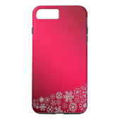 Red Snowflake Glitter Holiday Case-Mate iPhone Case (Achterkant)