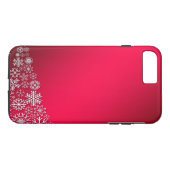Red Snowflake Glitter Holiday Case-Mate iPhone Case (Achterkant (Horizontaal))