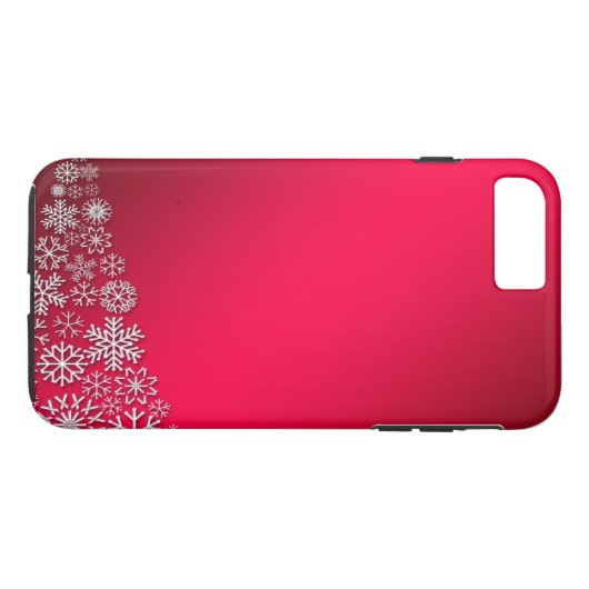 Red Snowflake Glitter Holiday Case-Mate iPhone Case (Achterkant (Horizontaal))
