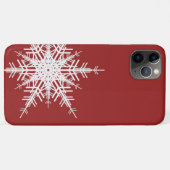 Red Snowflake iPhone Case (Achterkant (horizontaal))