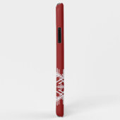 Red Snowflake iPhone Case (Achterkant/rechts)