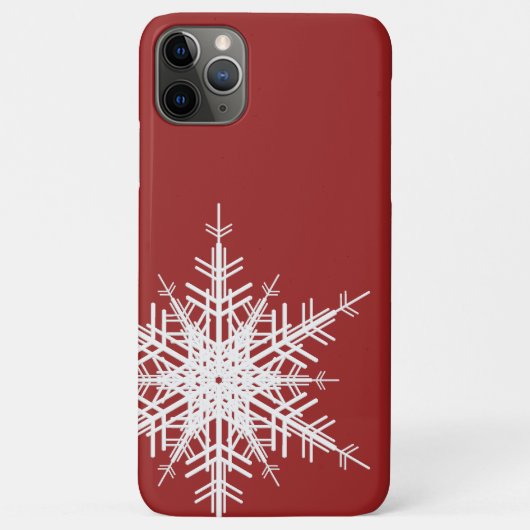 Red Snowflake iPhone Case (Achterkant)