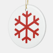 Red Snowflake Keramisch Ornament (Links)