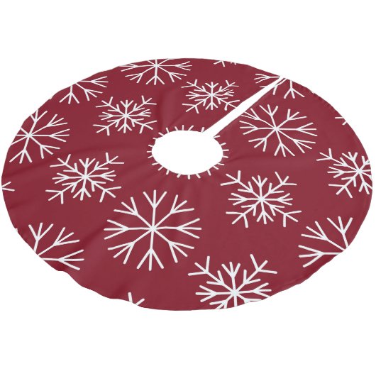 Red Snowflake kerst Kerstboom Rok (Gekanteld)