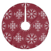 Red Snowflake kerst Kerstboom Rok (Voorkant)