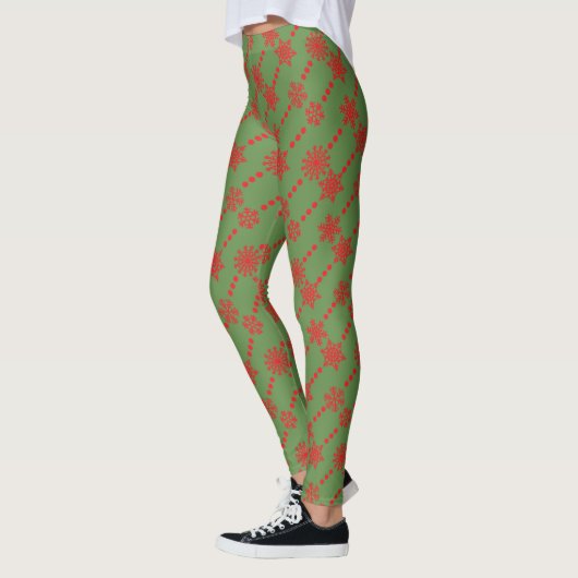 Red Snowflake Leggings (Links)