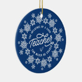 Red Snowflake leraar kerstversiering Keramisch Ornament (Rechts)