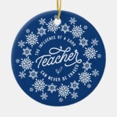 Red Snowflake leraar kerstversiering Keramisch Ornament (Voorkant)